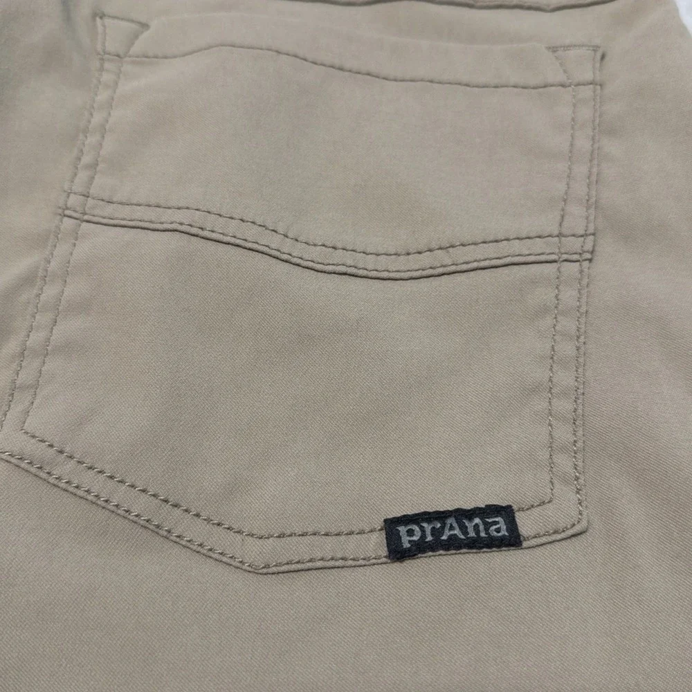 Mens Prana Brion Pant II Mens 31x32 Beige Hiking Trail Stretch Chino 1969771